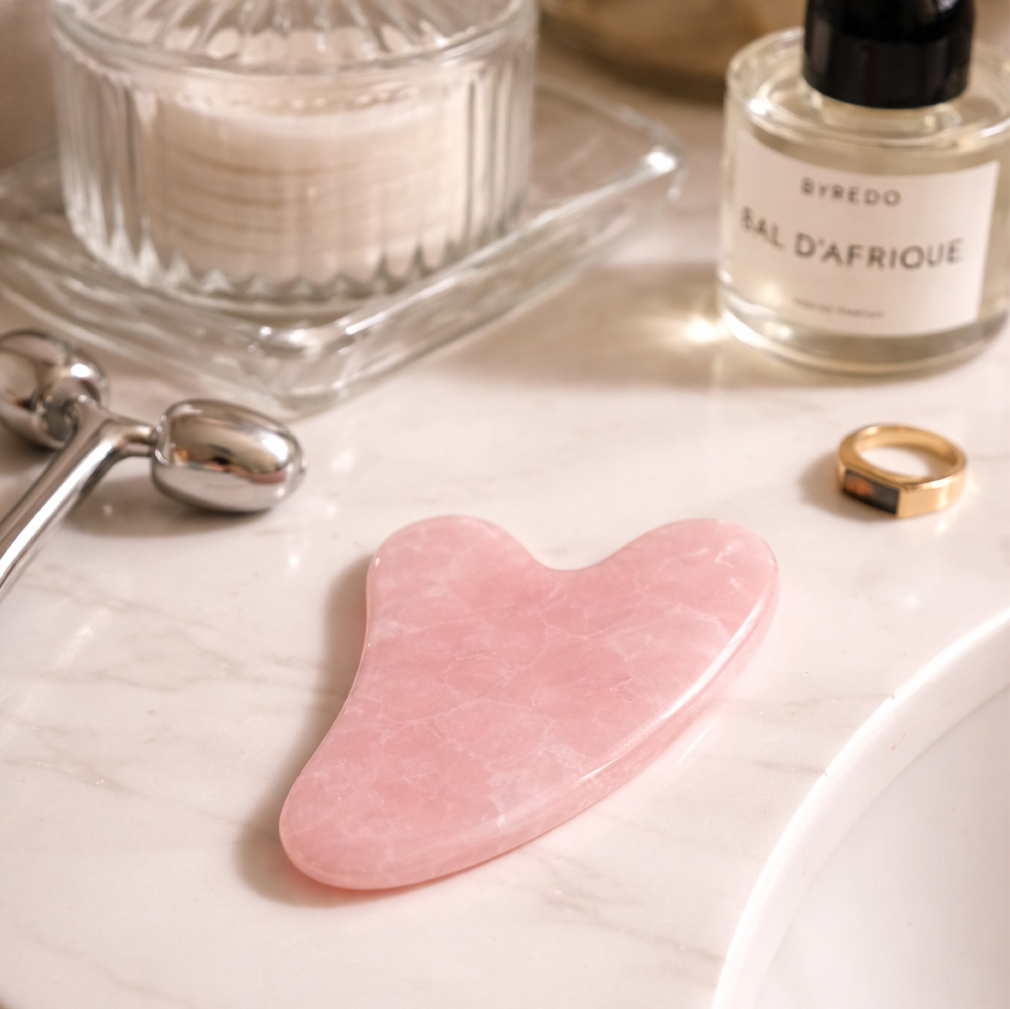 Rose Quartz Gua Sha – Facial Massage Tool